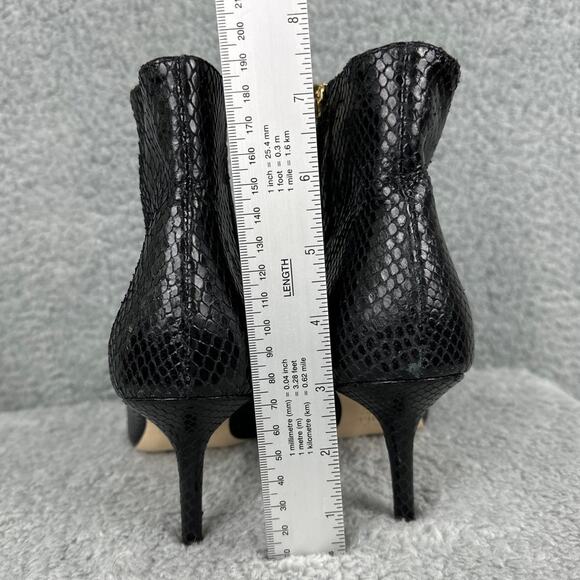 L'AGENCE Aimee Pointed Toe Leather Boots Black Kitten Heel Size 39.5 NWOB - Picture 7 of 8